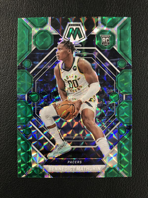 2022-23 Panini Mosaic #210 Bennedict Mathurin Indiana Pacers Rookie Green Prizm