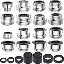 16 pcs Faucet Adapter Kit, Kitchen Aerator Adapter Set Male Female