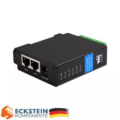 WaveShare 2CH RS485 to RJ45 Ethernet Serial Server Dual RS485 Dual Ethernet Port