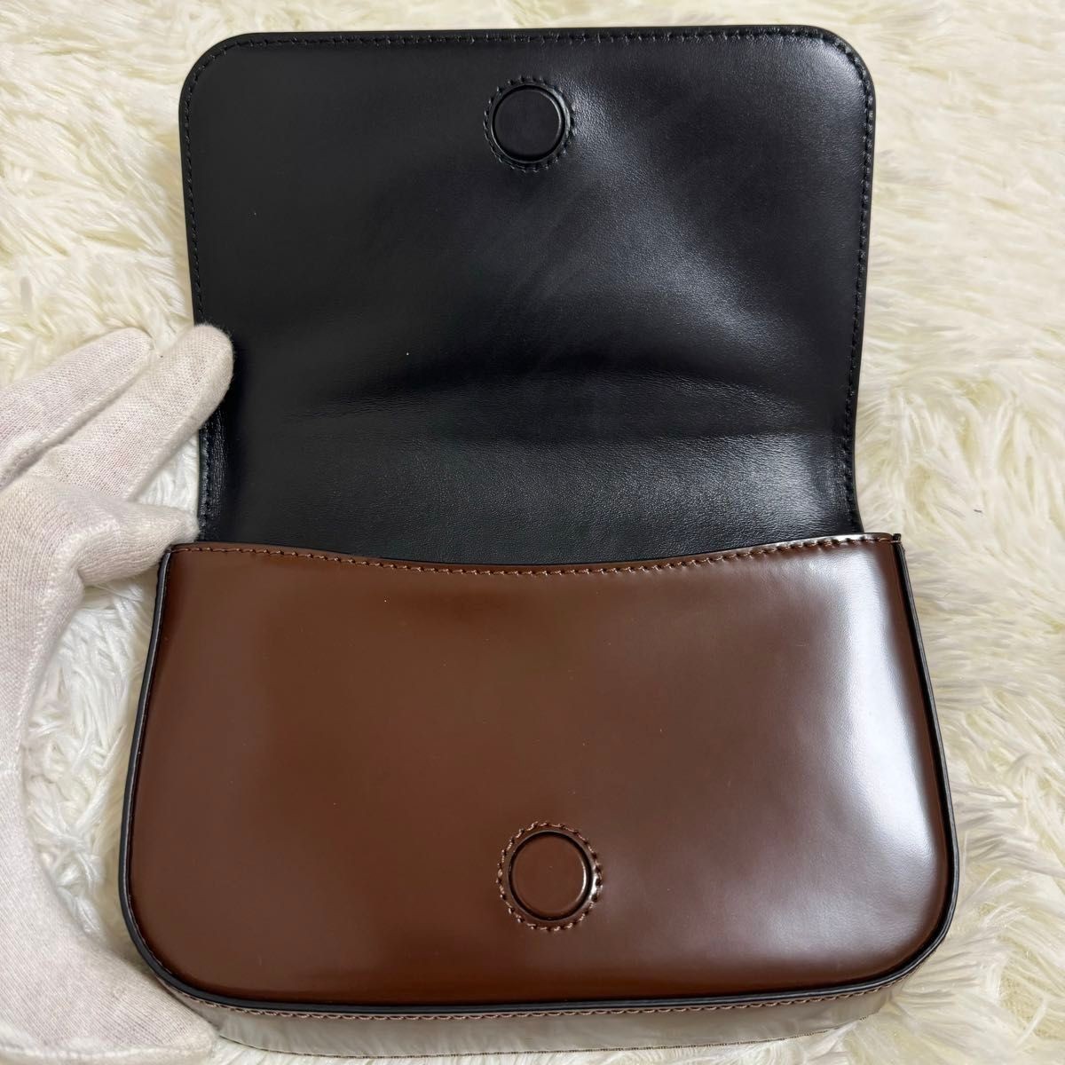PRADA Shoulder Bag Leather Brown 2VD061 All-Leather Crossbody Bag Auth from JP thumbnail 10