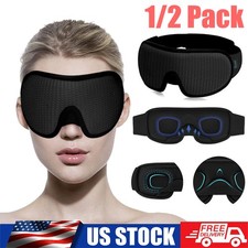 1/2pcs Sleep Mask for Men Women Blackout Eye Masks for Sleep 3D Breathable Soft