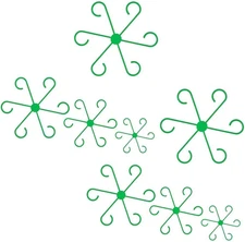 Plant Stem Support,8 Pack Stem Supports for Indoor Plants,Reusable Plastic Plant