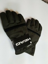 HEAD -- LARGE -- Black Polyester Men's Gloves Grip Pad on Palm Area NWT 3A