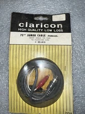 Right Angle Pin Plug To Alligator Clips Vintage Claricon 