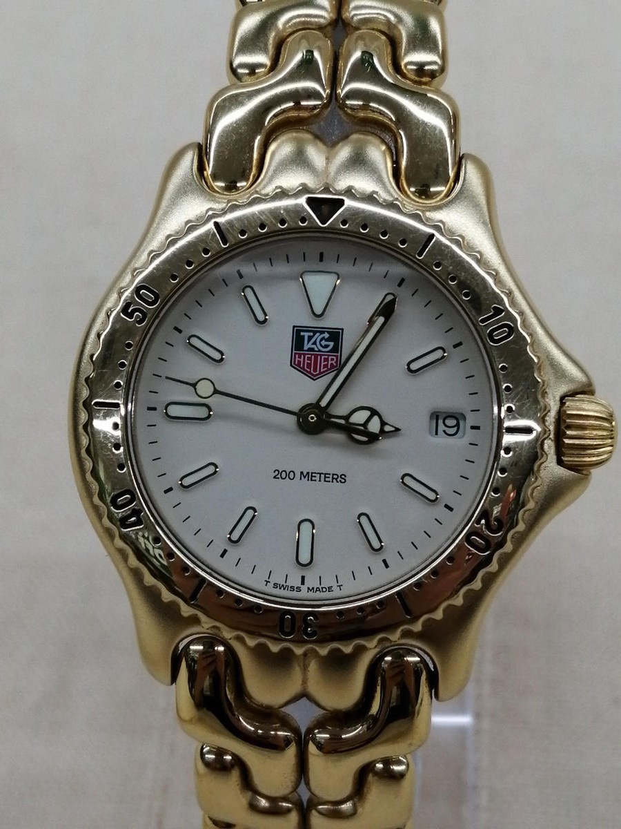 TAG HEUER 時計 ゴールド/シルバー TAG Heuer S/el S94.713M Stainless Steel Date Gold White
