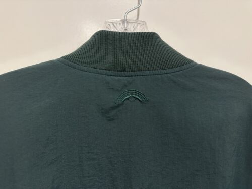 Green Bomber Jacket Men's Medium Windbreaker Flight Coat Sun Mountain - Picture 8 of 16