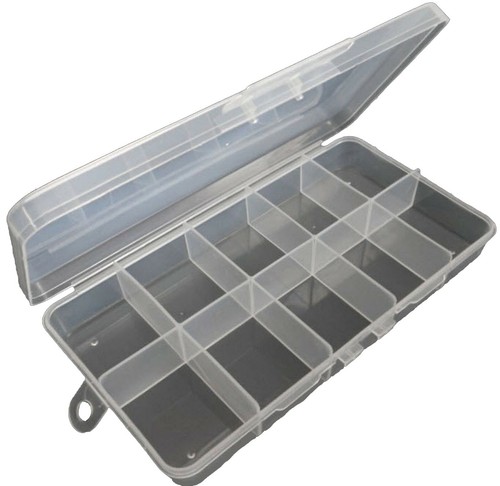 Hawk ( TJ8710 ) 10 Compartment Plastic Bead Craft Small Parts Fishing Storage_ - Picture 1 of 6