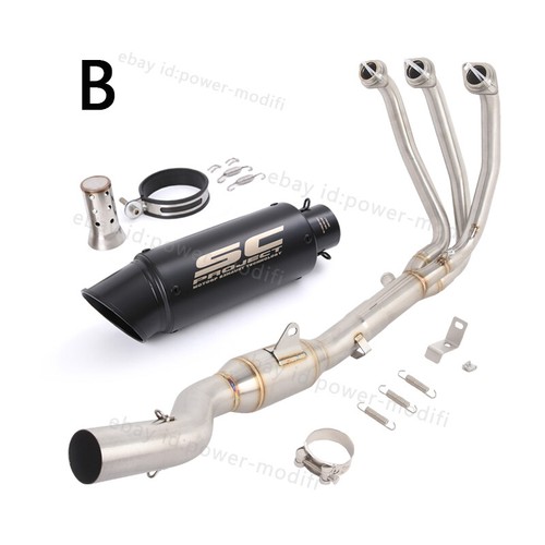 51mm For CF-Moto 675SR 2024 2025 Black Muffler Tips Header Pipe Exhaust System - Picture 6 of 13