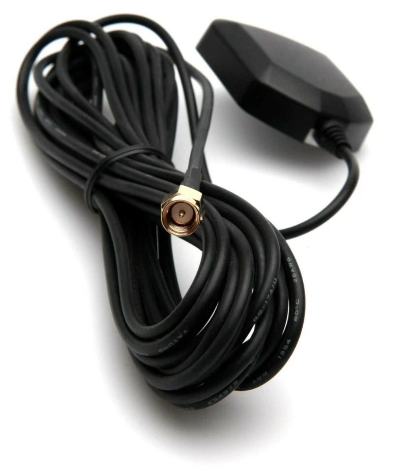 Antena GPS SMA macho enchufe cable de extensión aéreo activo para unidad principal de navegación Foto 2 de 3