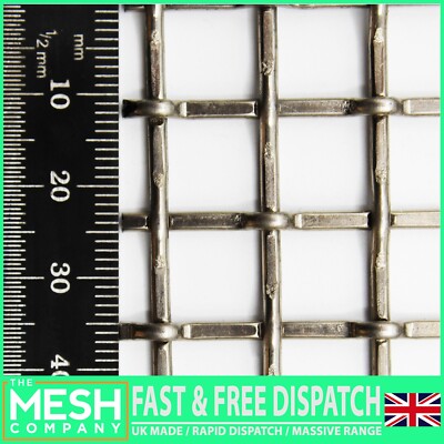 The Mesh Company Edelstahlgewebe | 2 LPI 1,6 mm Draht | 300 x 300 mm