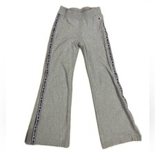 Champion Vintage Reverse Weave Gray Flare Snap Side Spell Out Tape Sweats- XS