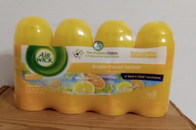 (4) Pack Air Wick Freshmatic Automatic Refills Bright Citrus Splash Scent NEW