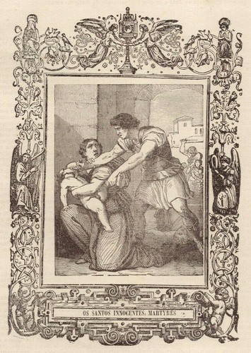 THE STS. INNOCENTS MARTYRS 172x263mm Antique 19th ENGRAVING FROM BOOK - Picture 2 of 3