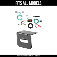 For 16-18 Volvo V60 4 Pin Trailer Wire Plug & Bracket Fits All Models Curt Kit