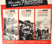 Winter Garage Prestone Eveready Anti Freeze Vintage 1949 Ad Magazine Print