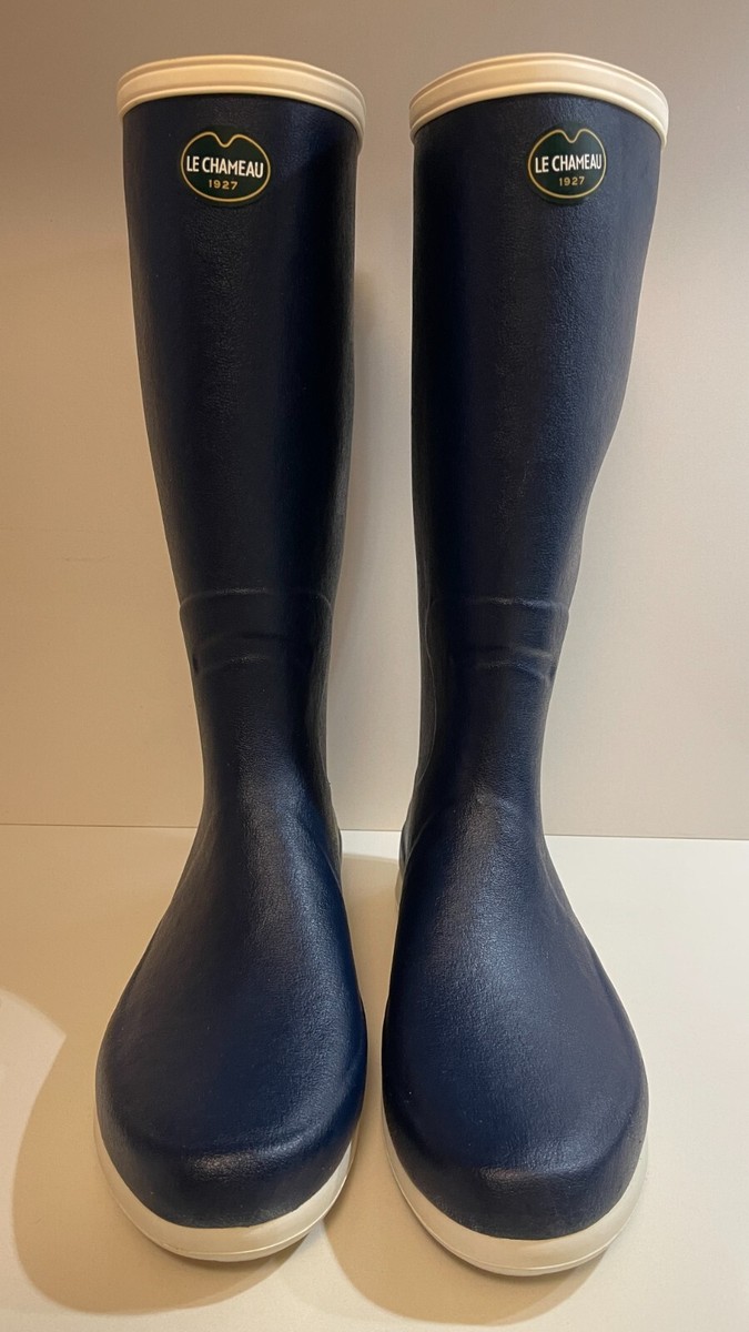 STIVALI DI GOMMA AL GINOCCHIO LE CHAMEAU BLEU MARIN PLAISANCE