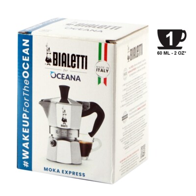 Bialetti Moka Express Aluminium Espressokocher Moka Pot Kaffeebereiter 1 Tasse
