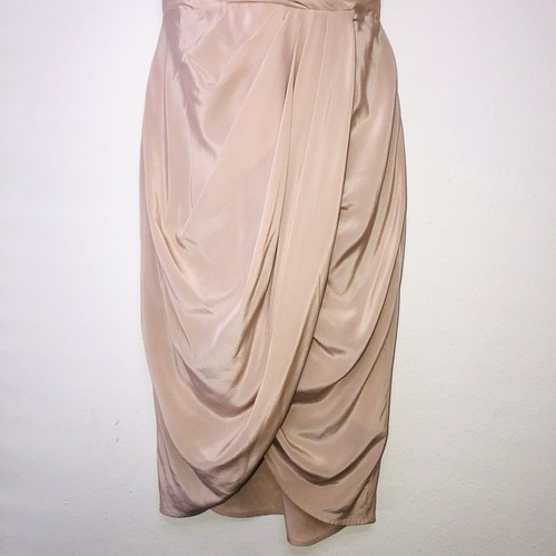 ZIMMERMANN Sueded Silk Plunge Tulip Drape Dress Blush Pink Bridesmaid Small - 1 - Picture 5 of 13