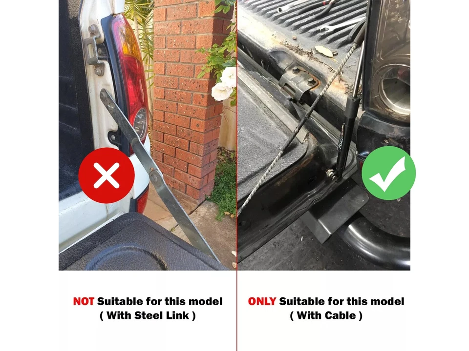 Tailgate Strut Kit Gas Strut Damper Slow Down Mitsubishi Triton 2005-2014 ML MN - image 2 of 4