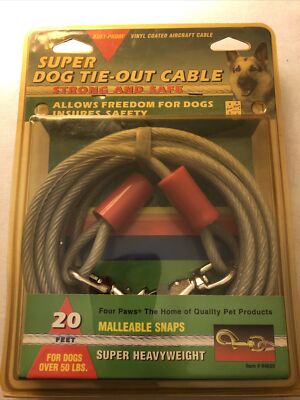 Four Paws Tie-Out Cable Heavy Weight 20 Feet!
