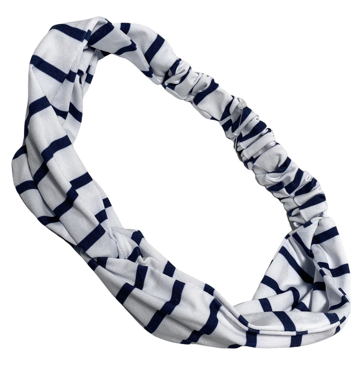 NWT J. Crew Headband Striped Stretch Twist Navy White | eBay display picture 1