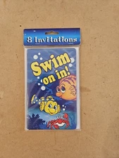 Party Invitations Swim Party Birthday Party Pack Of 8 Pool Party With Envelopes