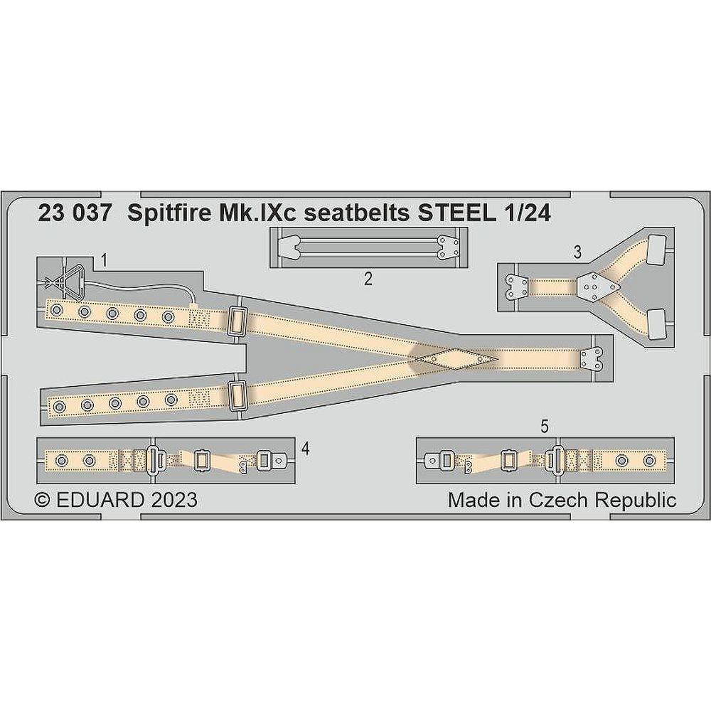 Eduard 23037 Spitfire Mk.IXc seatbelts STEEL Airfix 1/24