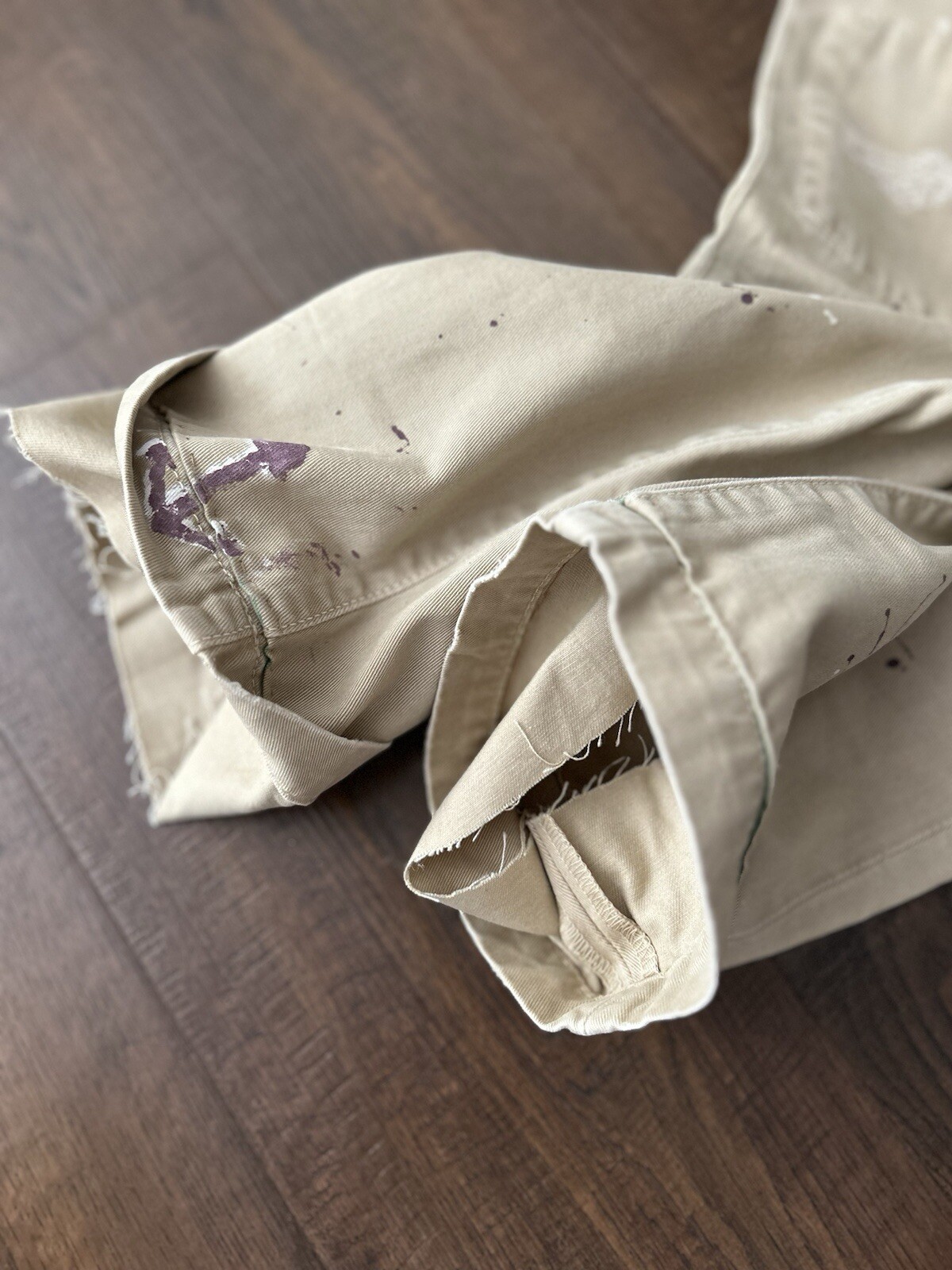 American eagle khaki patch, splashed ink, distres… - image 4