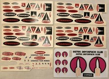 Rare Lot 6 Vintage Centuri &Estes Aerospace Club Model Rocket Water Decal Sheets