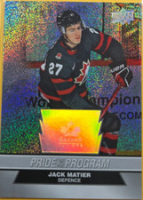 JACK MATIER  #77...2023 TEAM CANADA JUNIORS...ROOKIE  PATTERN FOILBOARD
