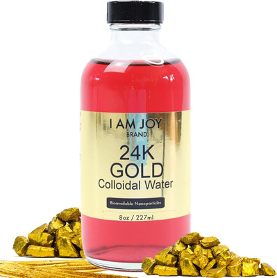 I Am Joy: Liquid Colloidal Gold 24K 99.99% Pure 100Ppm Ruby Red Water Based A...