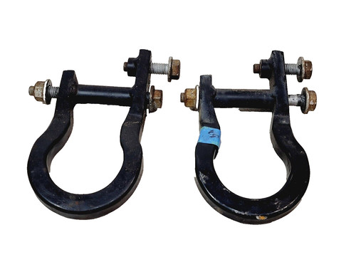 2008 - 2013 Chevrolet Silverado GMC Sierra Front LH & RH Tow Hook Set BLACK OEM