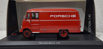 Mercedes-Benz L-319 Van Porsche Service 1955 Red 1:43 Schuco 03352