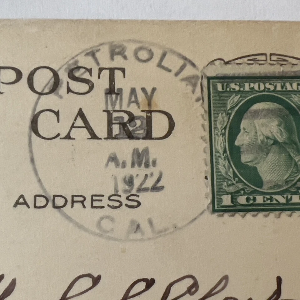 FOTO POSTAL DE PETROLIA CALIFORNIA 1922 ENVIADA A LOS ANGELES, SANTA MARIA ANN Foto 2 de 3