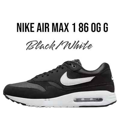 NIKE AIR MAX 1 '86 OG G Training Shoe MEN'S SIZE 5 BLACK WHITE