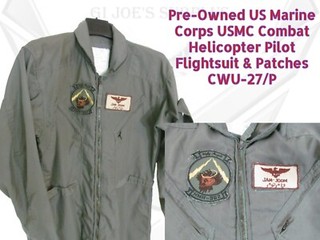 CWU 27/P Marine Corps USMC Flight Suit Patches Pre Owned Ugly Angels HMH 362 HC1
