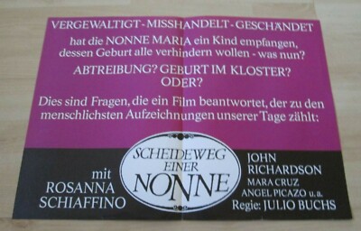 Filmplakat : Scheideweg einer Nonne ( Rosanna Schiaffino , John Richardson ) A3