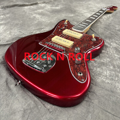 Red Jazzmaster Electric Guitar P90 HH 6 String Rosewood Fretboard