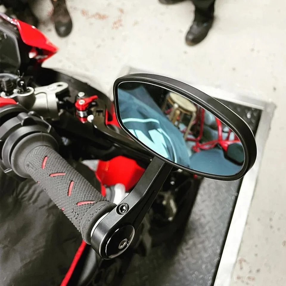 ESPEJOS RETROVISORES MANILLAR MOTO 7/8" PARA DUCATI MONSTER 696 796 1100 1200 821 S Foto 2 de 4