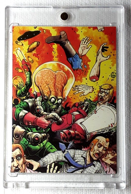 2012 Mars Attacks Card 97 THE MARTIAN CHAINSAW MASSACRE. GRATIS ONE-TOUCH-HALTER