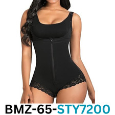 SHAPERX Women Shapewear Tummy Control Fajas Colombianas Body Shaper, Black, L