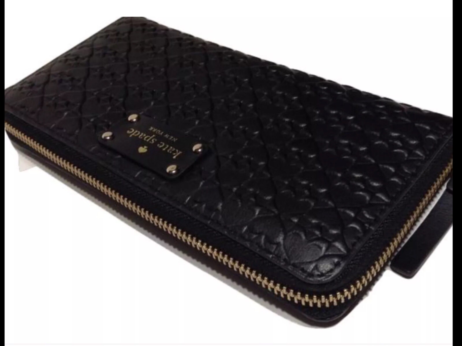 kate Spade NEDA Penn Place Embossed In Black Leather RRP $169 image 3