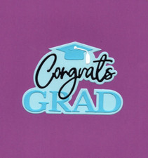 CONGRATS GRAD die cuts scrapbook cards