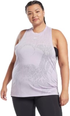 NWT Reebok Women's Burnout Cross Training Tank Top Purple Plus Size 2X $40 JJ349
