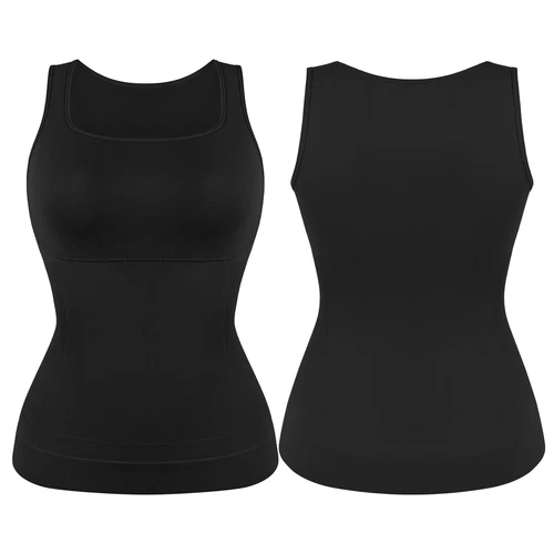 Damen Kompression Tank Top Shapewear Bauch Kontrolle Body Shaper Schlankmacher Weste - Bild 13 von 16