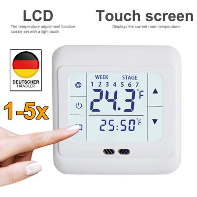 Touchscreen Digital Thermostat Fußbodenheizung Raumthermostat Programmierbar