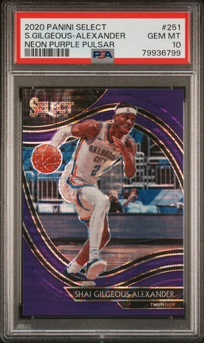 2022 Select SHAI GILGEOUS-ALEXANDER #251 Neon Purple Pulsar PSA 10💎💎💎💎
