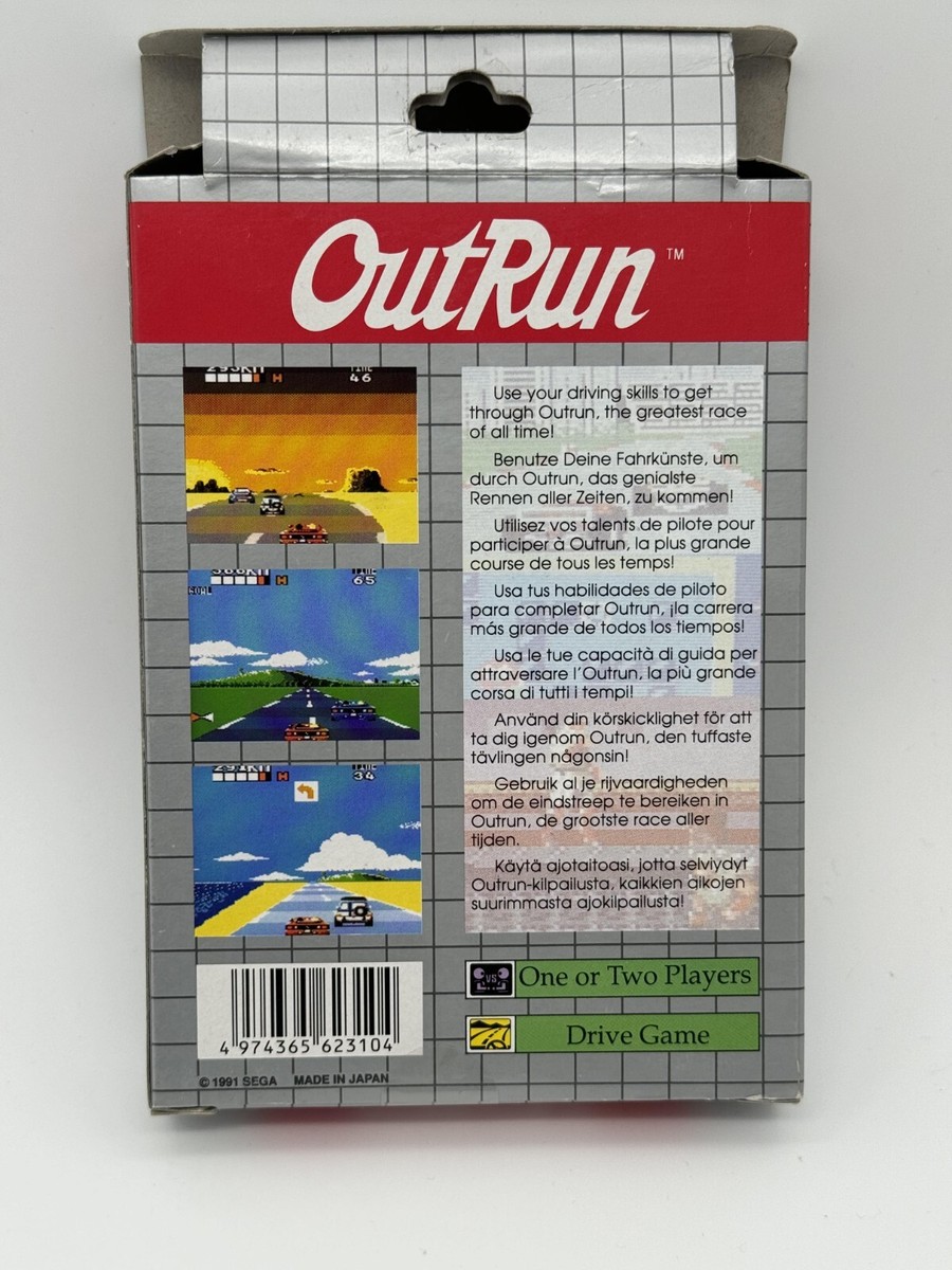 Out Run (Outrun) Sega Game Gear GG Gamegear Complete And Mint Only