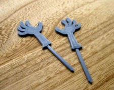 Toms cookies food picks Zombie Hand 2cs Gray For Lunch Box Bento