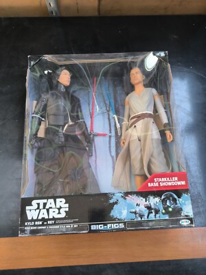 star wars pack zwei figuren rey VS kylo ren 45cm starkiller base showdown